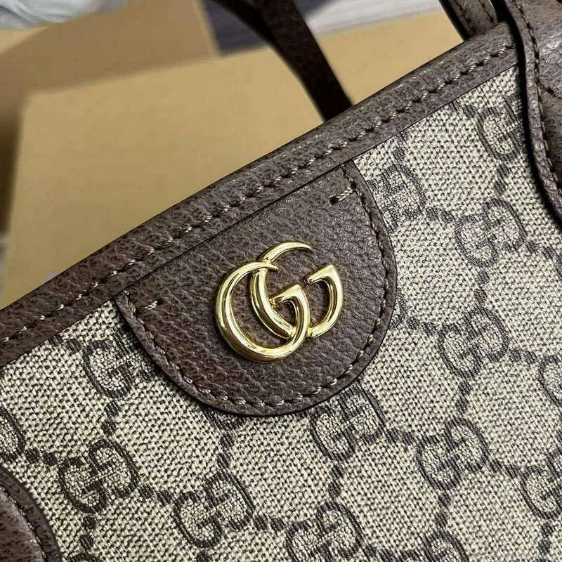 Gucci 739730 Ophidia Medium Tote Bag Brown canvas