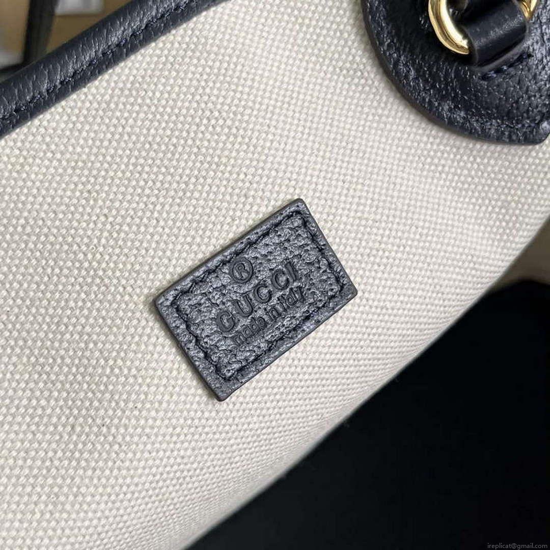Gucci 739730 Ophidia Medium Tote Bag Dark Blue canvas
