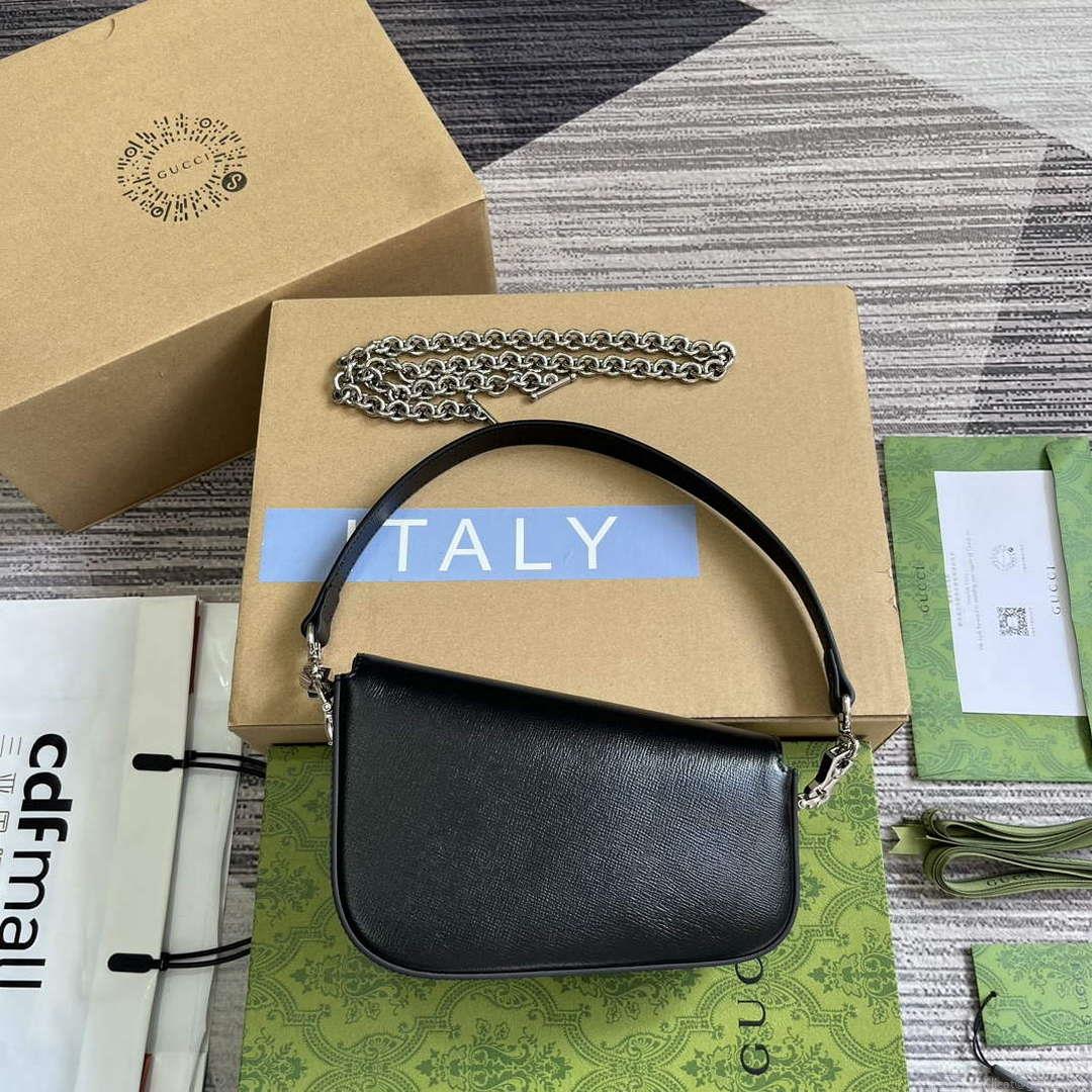 Gucci 774209 Gucci Horsebit 1955 Mini Shoulder Bag Black