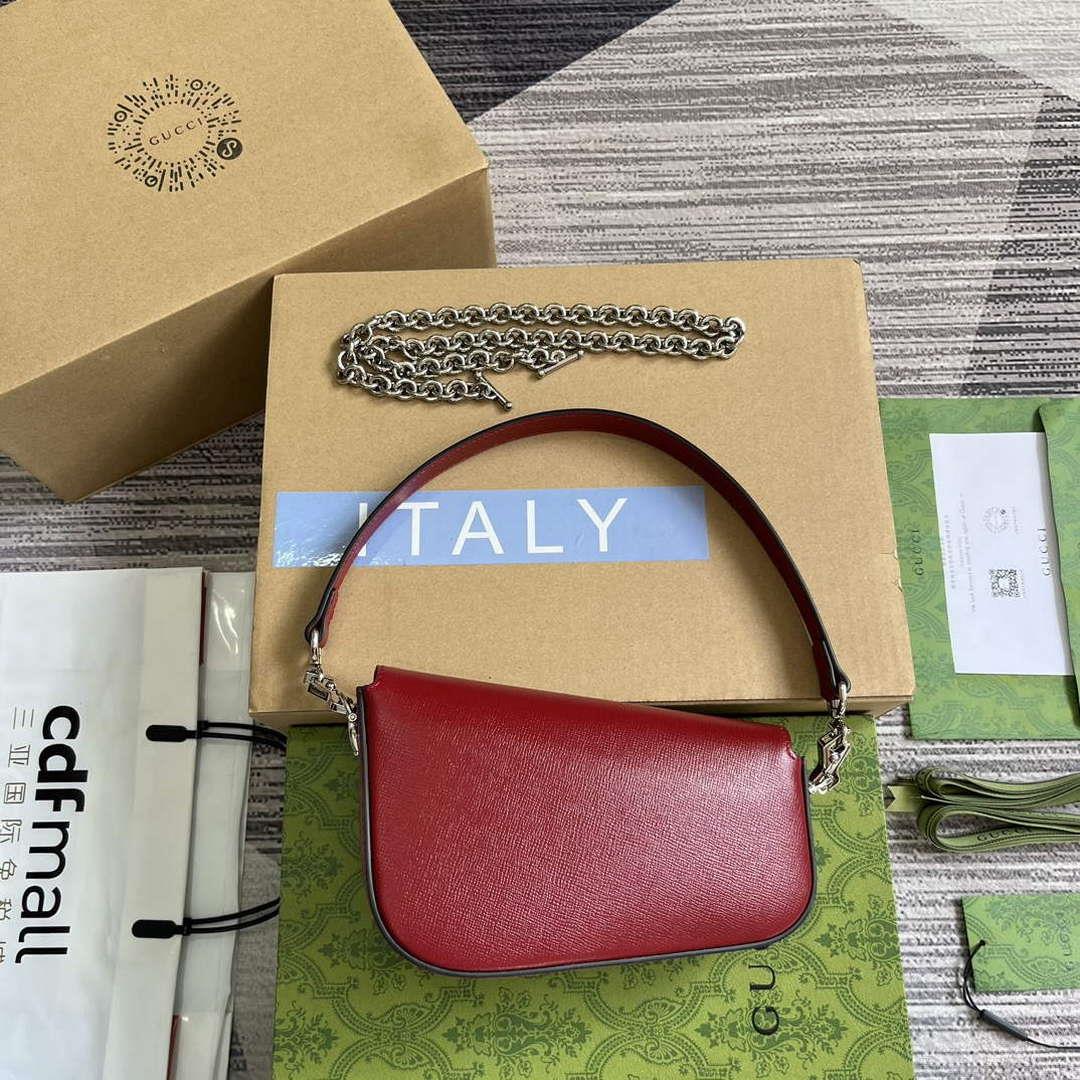 Gucci 774209 Gucci Horsebit 1955 Mini Shoulder Bag Red
