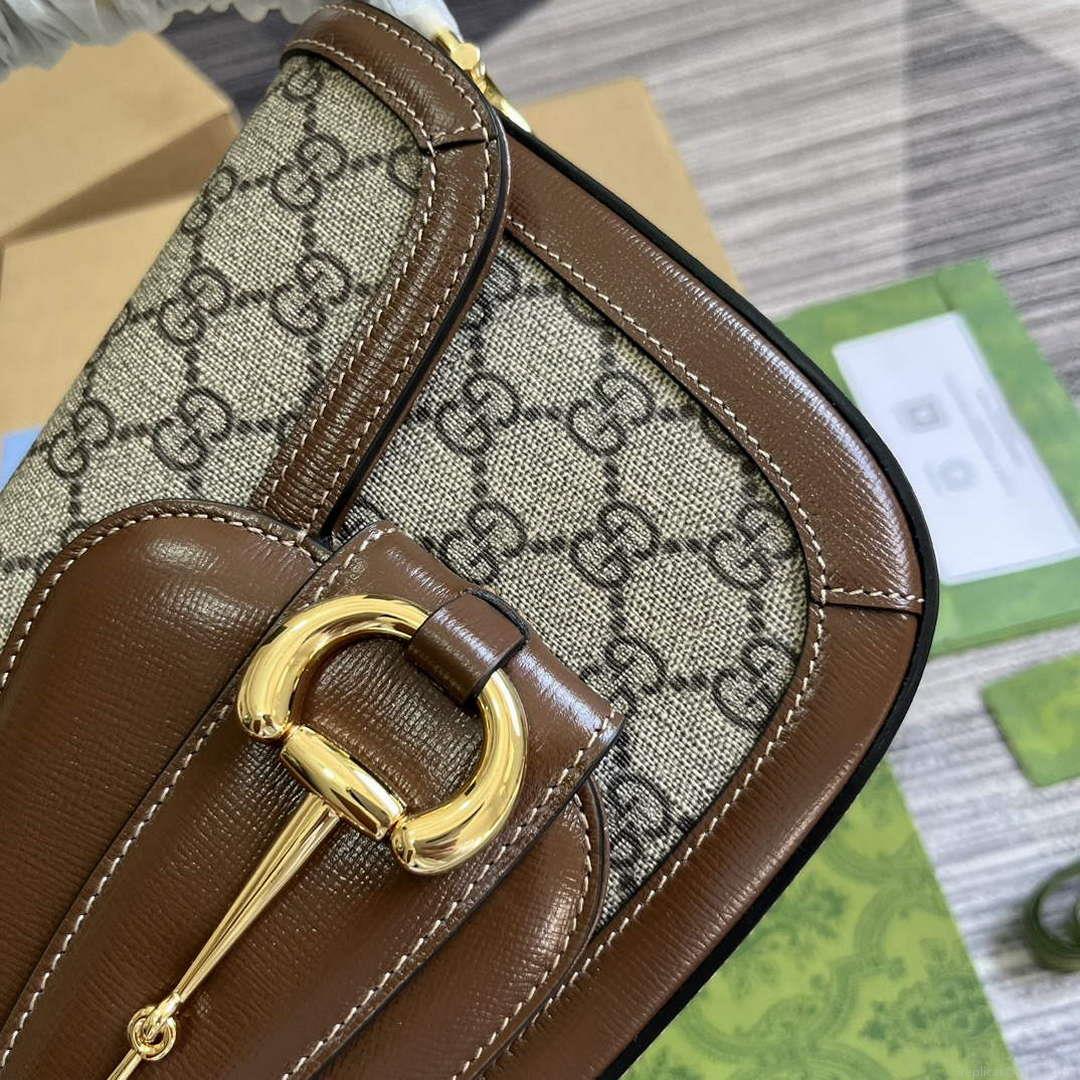 Gucci 764155 Gucci Horsebit 1955 Small Shoulder Bag Brown