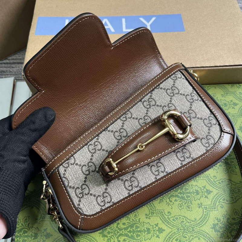 Gucci 774209 Gucci Horsebit 1955 Mini Shoulder Bag Brown