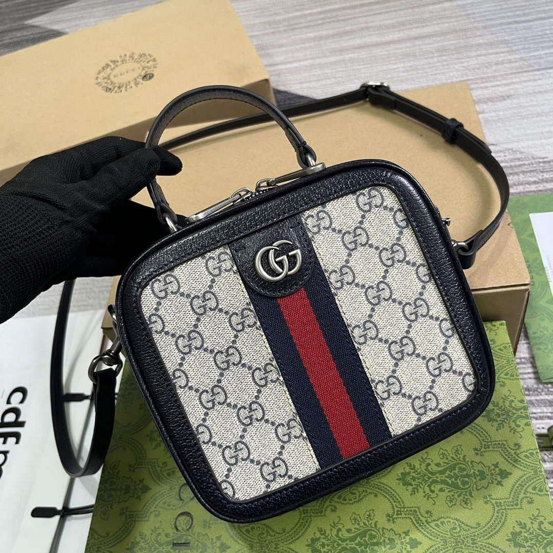 Gucci 772157 Ophidia GG Mini Top Handle Bag Blue