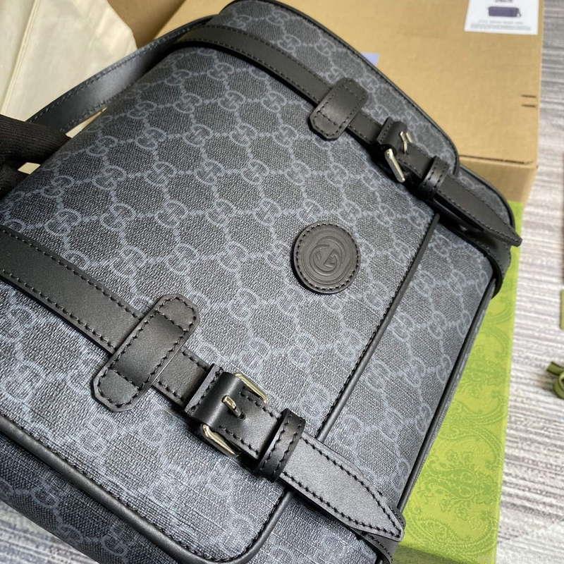 Gucci 658542 GG Messenger Bag Black