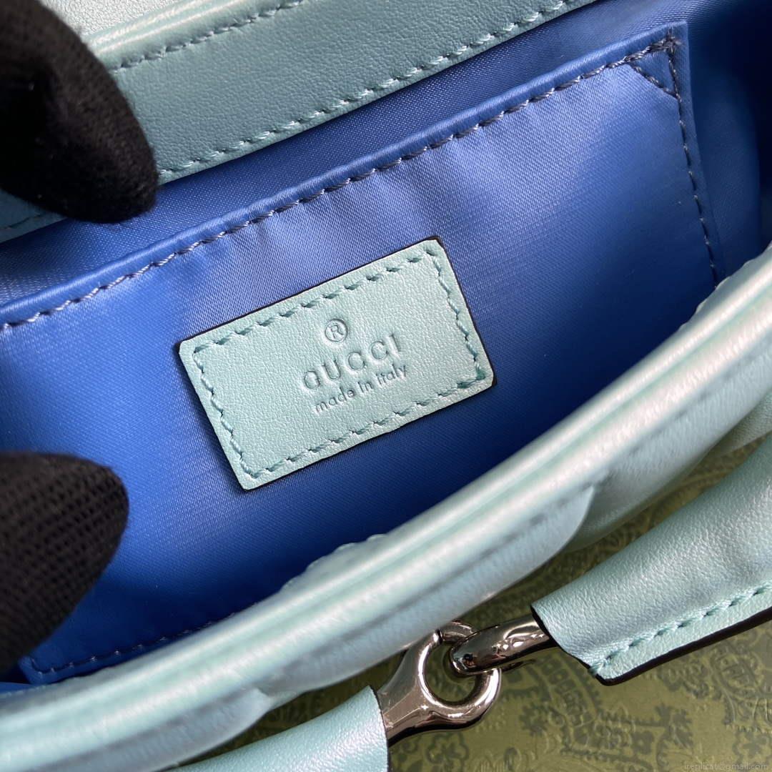 Gucci 764339 Gucci Horsebit Chain Small Shoulder Bag Symphony blue
