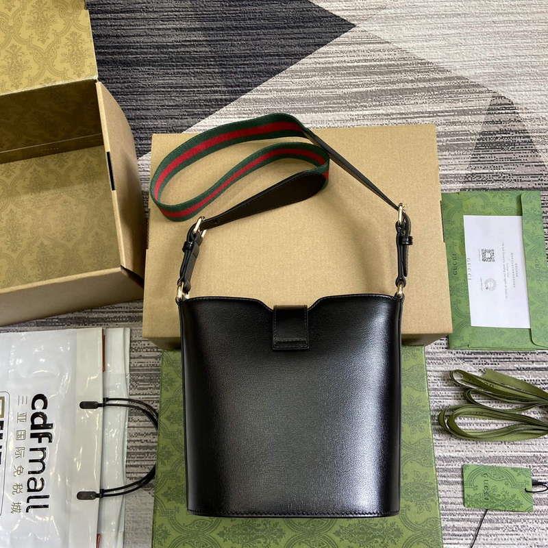 Gucci 782908 Mini Bucket Shoulder Bag Black