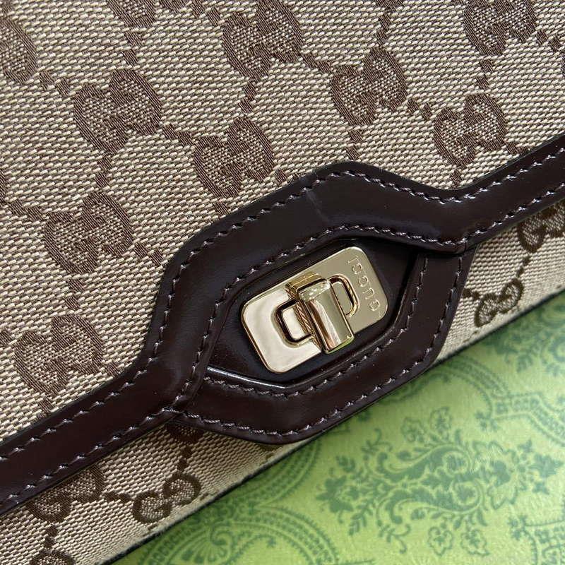 Gucci 786027 Gucci Luce Small Shoulder Bag Brown