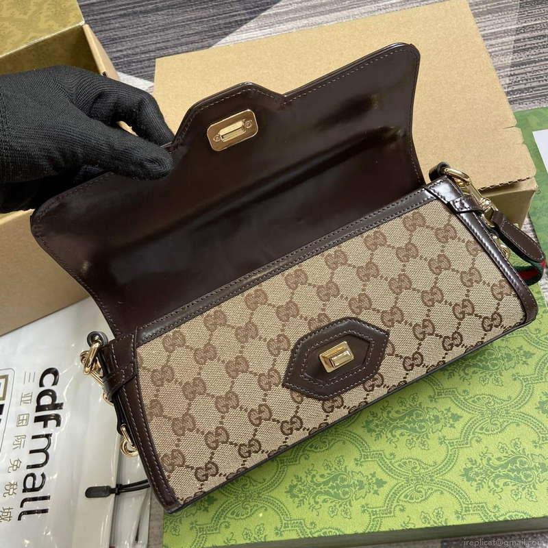 Gucci 786027 Gucci Luce Small Shoulder Bag Brown