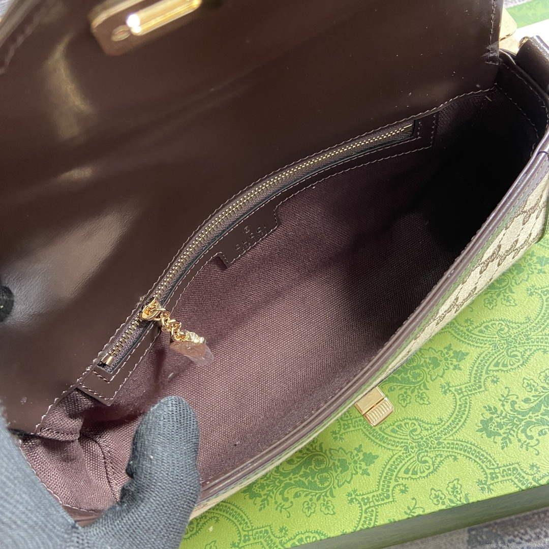 Gucci 786027 Gucci Luce Small Shoulder Bag Brown