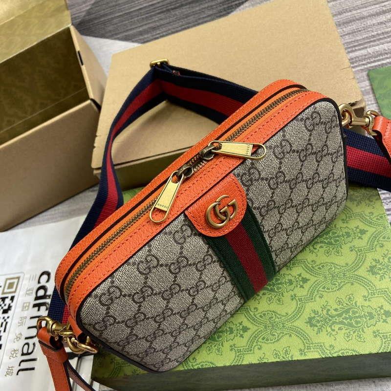 Gucci 699439 Ophidia GG Small Crossbody Bag Bright orange