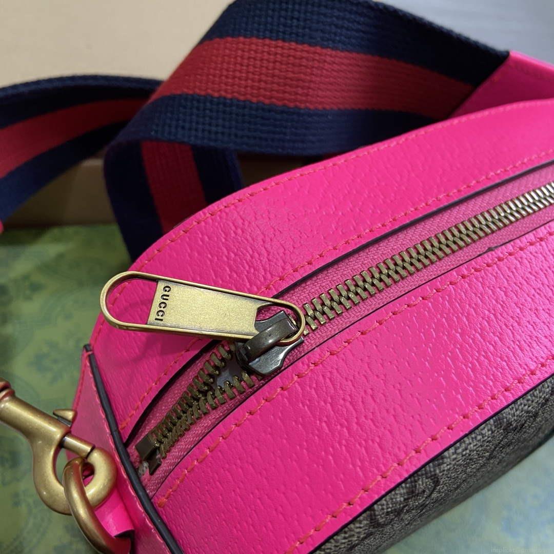 Gucci 752591 Ophidia GG Small Crossbody Bag Fuchsia