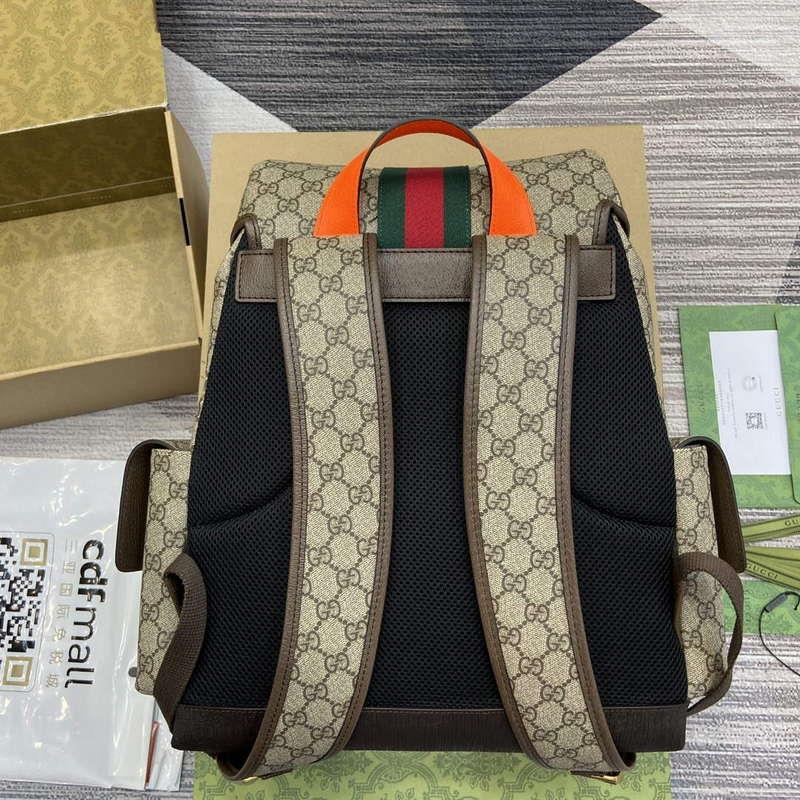 Gucci 598140 Ophidia GG Medium Backpack Bright orange