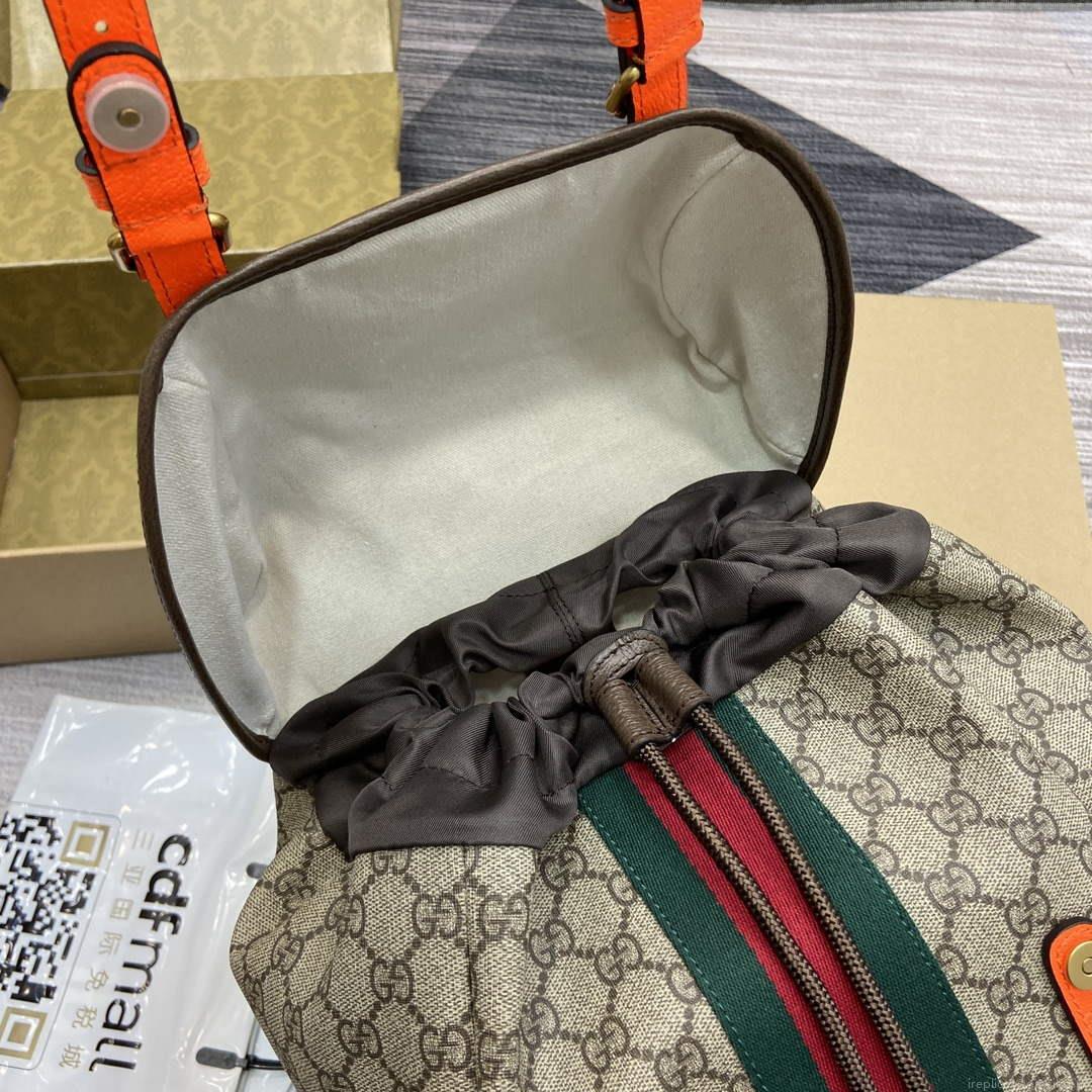 Gucci 598140 Ophidia GG Medium Backpack Bright orange