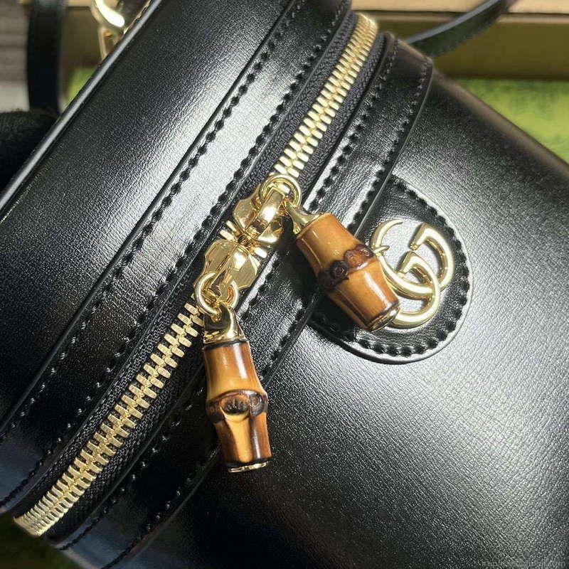 Gucci 760200 Mini Bamboo Shoulder Bag Black