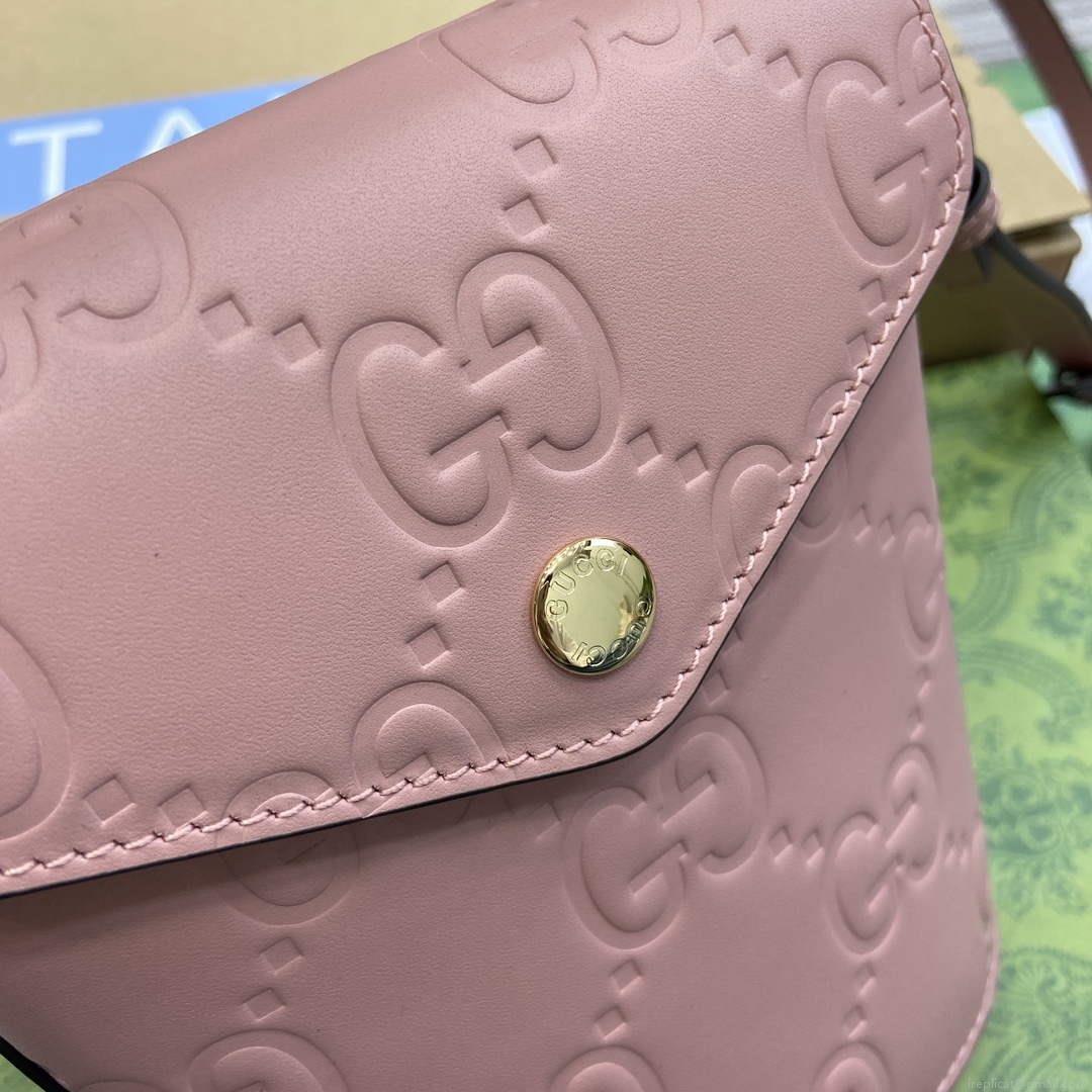 Gucci 772795 GG Super Mini Bucket Bag Light Pink