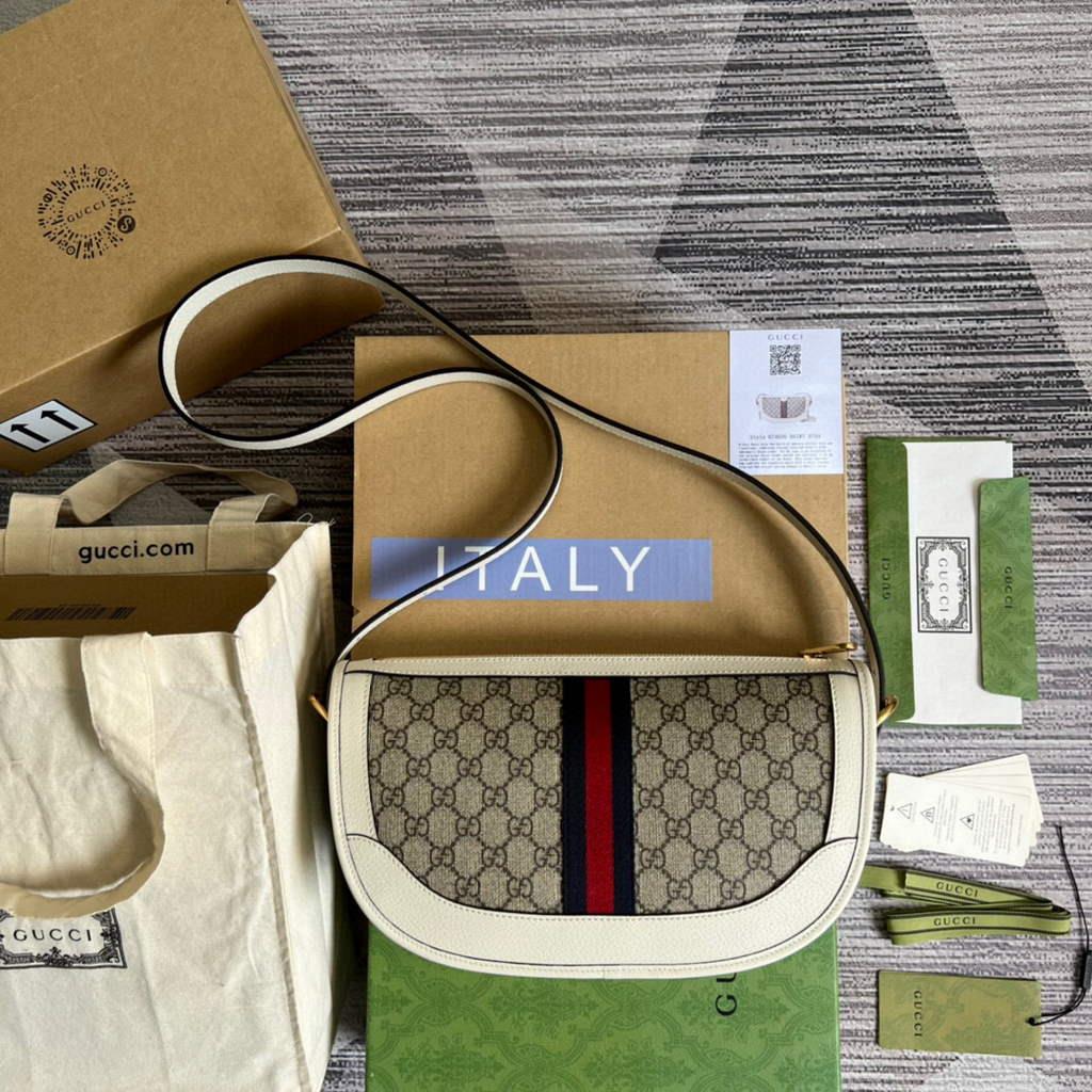 Gucci 674096 Ophidia large shoulder bag White