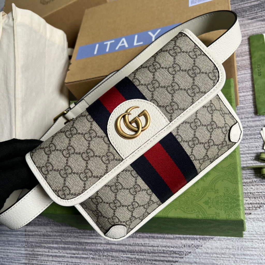 Gucci ‎674081 Ophidia belt bag White