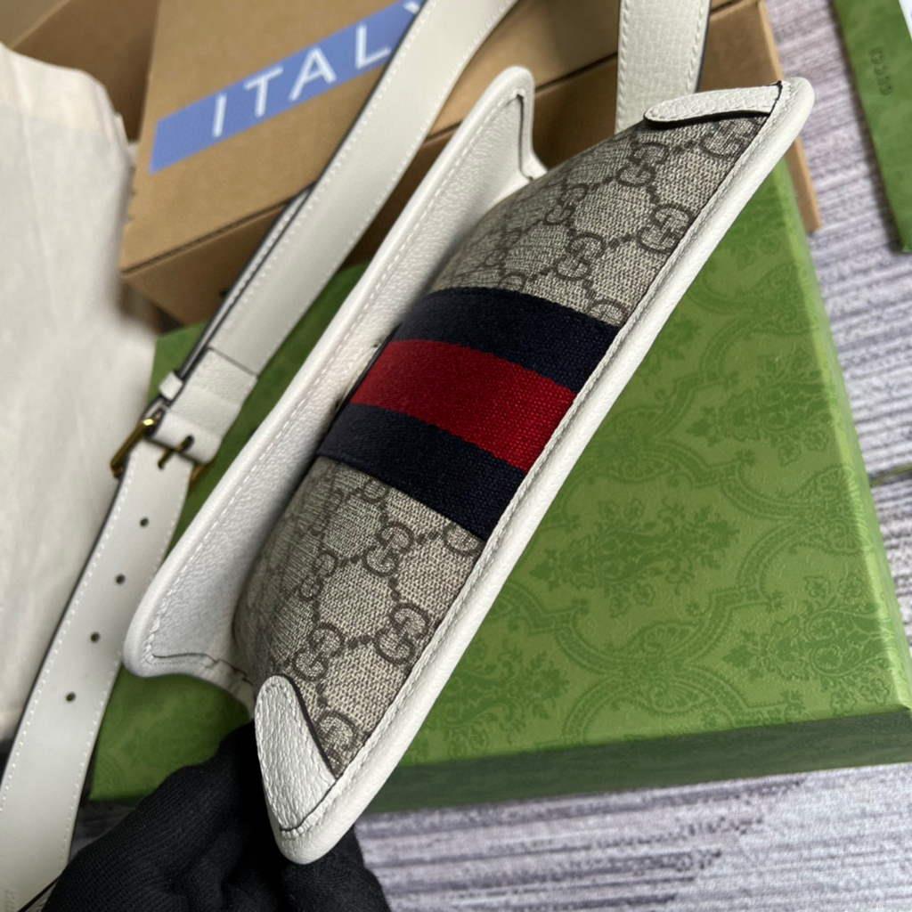 Gucci ‎674081 Ophidia belt bag White