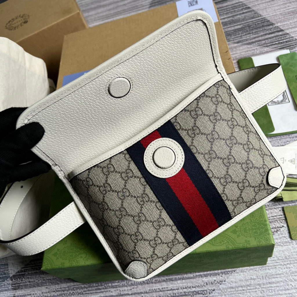 Gucci ‎674081 Ophidia belt bag White