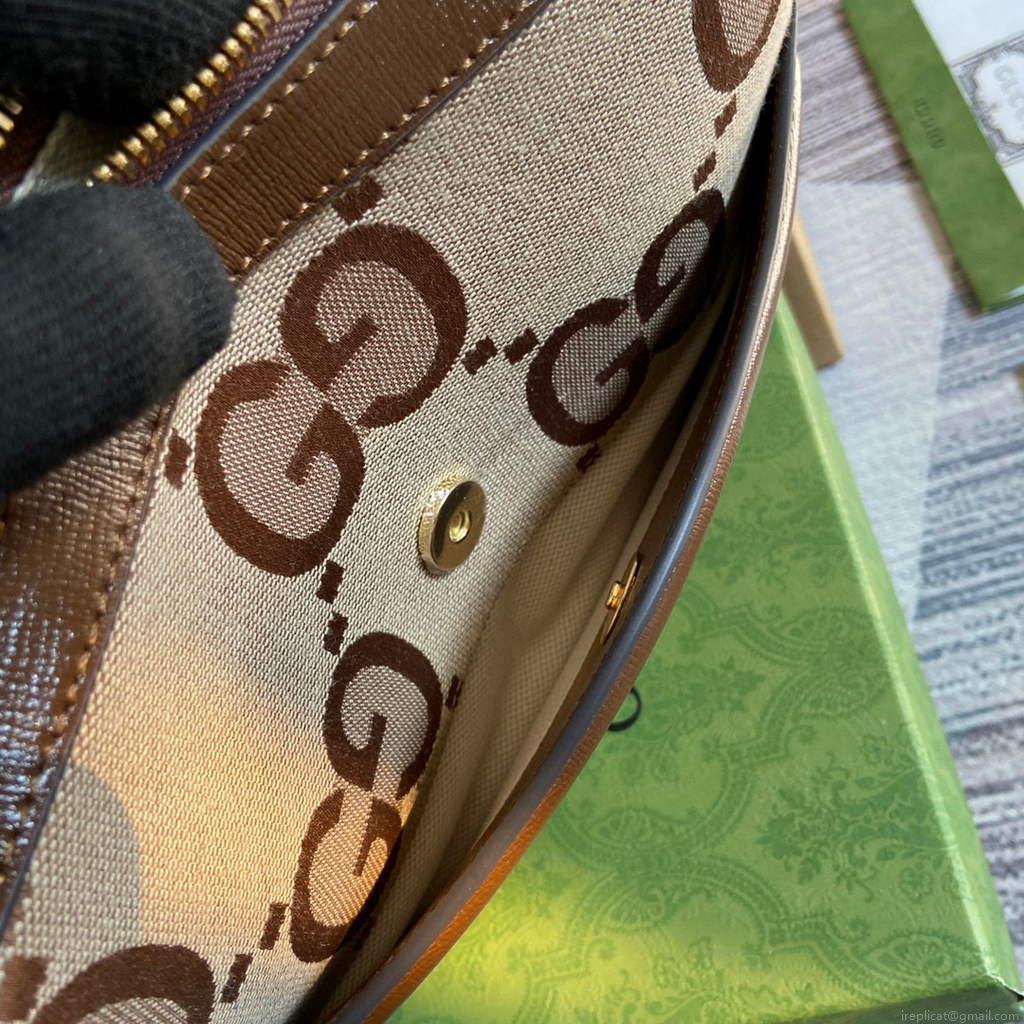 Gucci 675891 Messenger bag with jumbo GG Brown