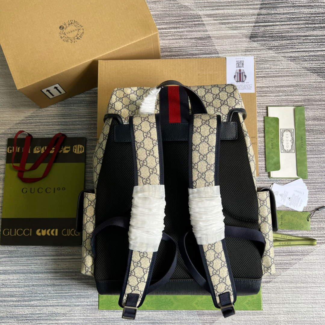 Gucci 598140 Ophidia GG Medium Backpack Blue
