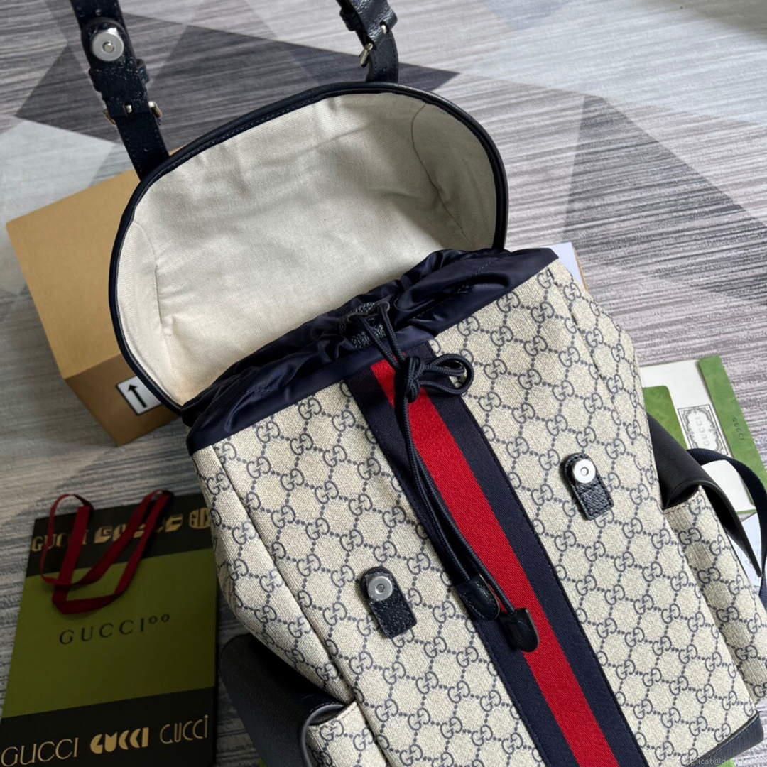 Gucci 598140 Ophidia GG Medium Backpack Blue