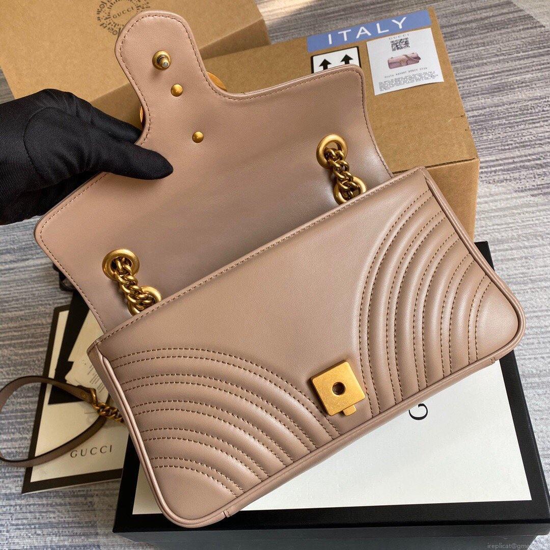 Gucci 443497 GG Marmont Matelassé shoulder Bag Light Pink