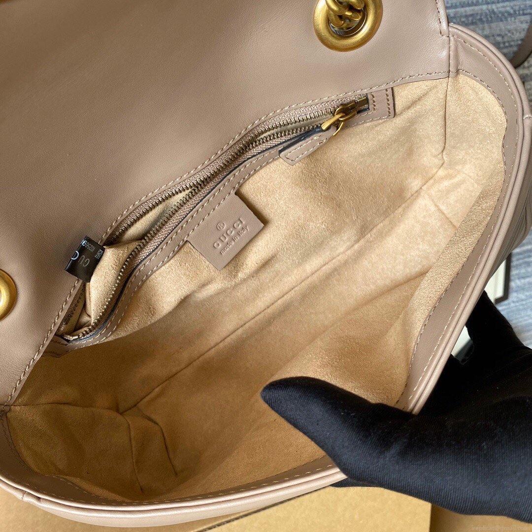 Gucci 443497 GG Marmont Matelassé shoulder Bag Light Pink