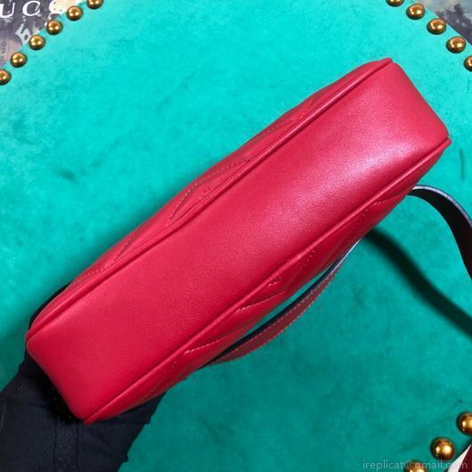 Gucci 523380 GG Marmont Matelassé Belt Bag 448065 Red