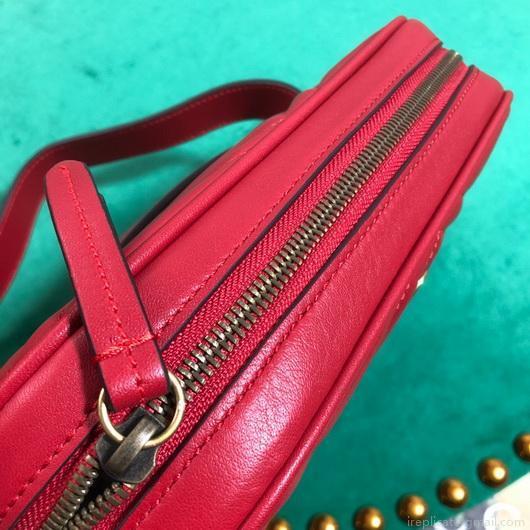 Gucci 523380 GG Marmont Matelassé Belt Bag 448065 Red