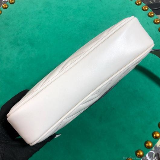 Gucci 523380 GG Marmont Matelassé Belt Bag 448065 White