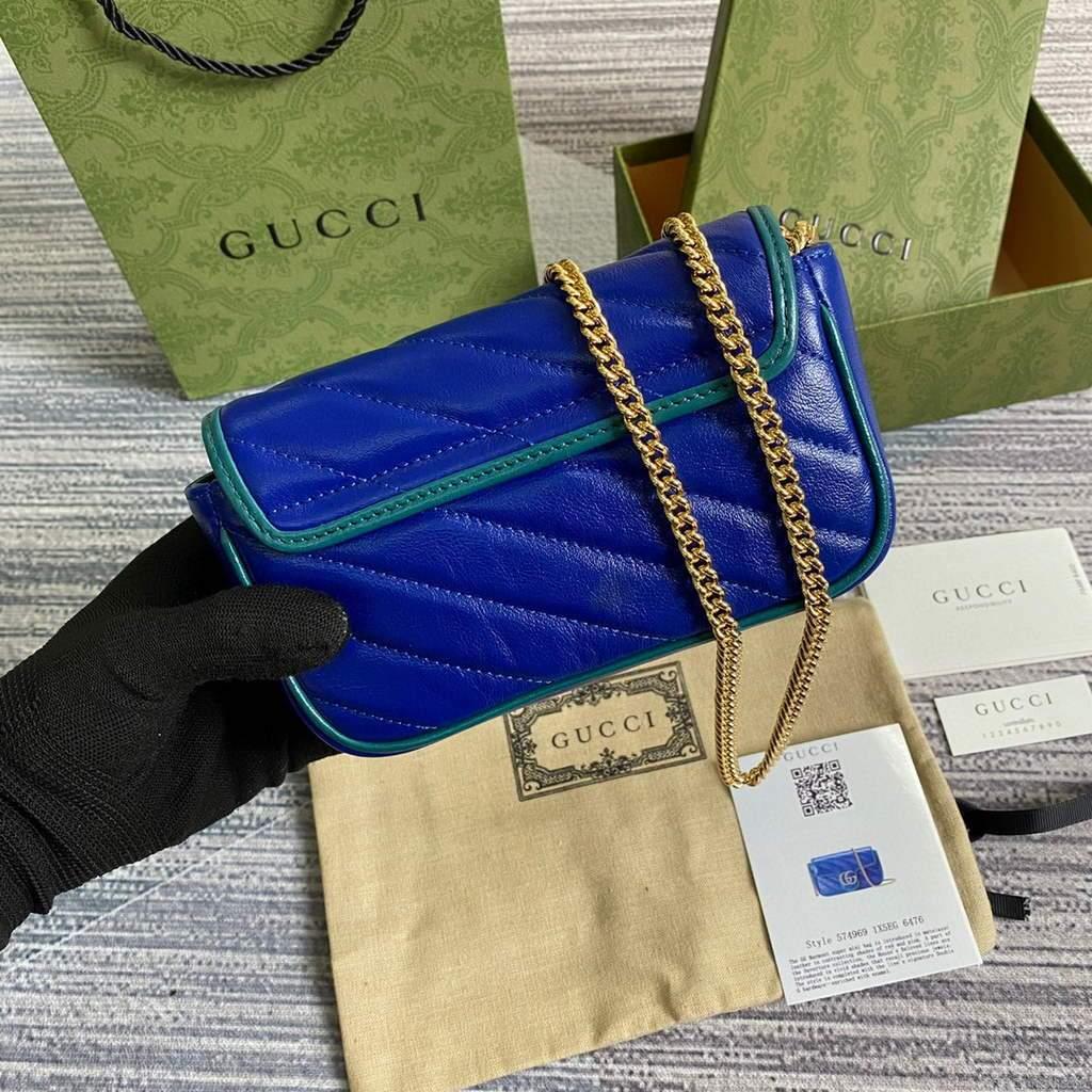 Gucci GG Marmont super mini bag 574969 Blue
