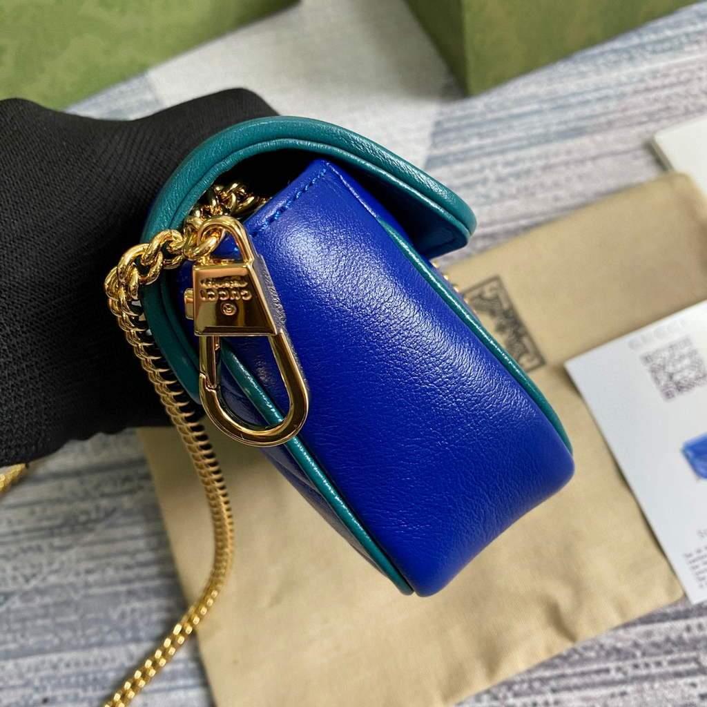 Gucci GG Marmont super mini bag 574969 Blue