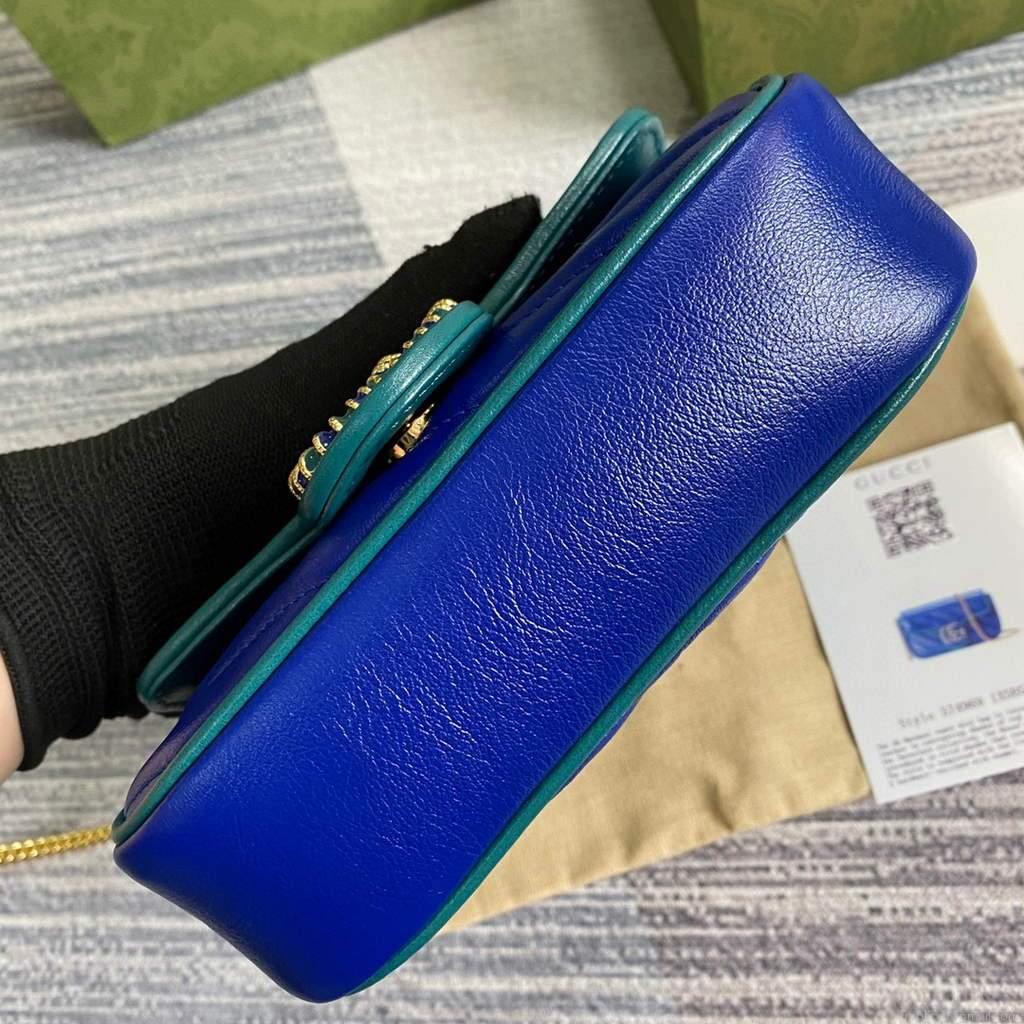 Gucci GG Marmont super mini bag 574969 Blue