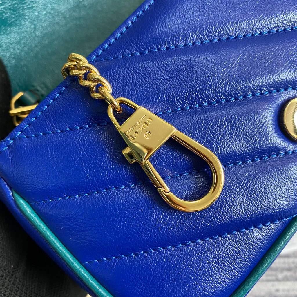Gucci GG Marmont super mini bag 574969 Blue