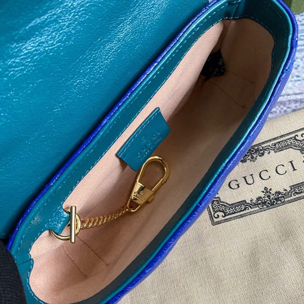 Gucci GG Marmont super mini bag 574969 Blue