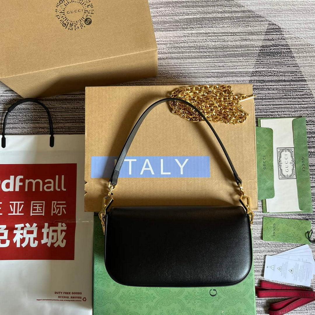 Gucci 735178 Gucci Horsebit 1955 small shoulder bag Black