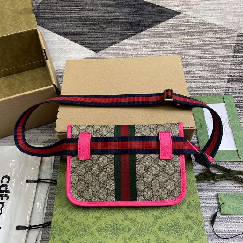Gucci 752597 Ophidia GG Small Belt Bag Rose red