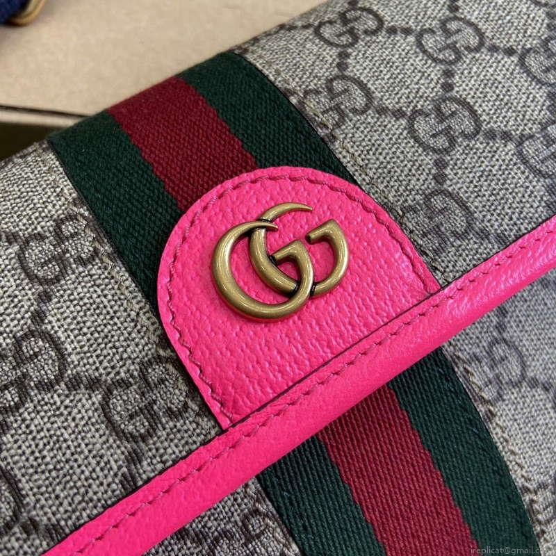 Gucci 752597 Ophidia GG Small Belt Bag Rose red