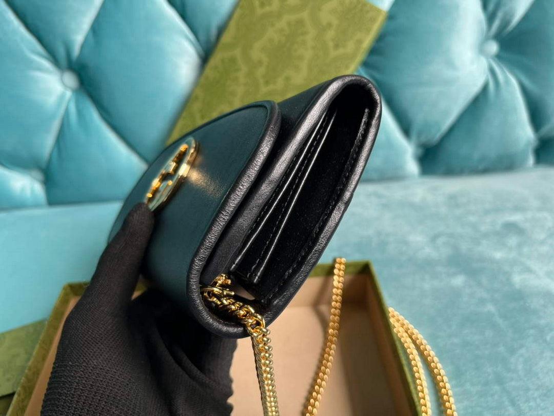 Gucci 725215 Gucci Blondie continental chain wallet Black