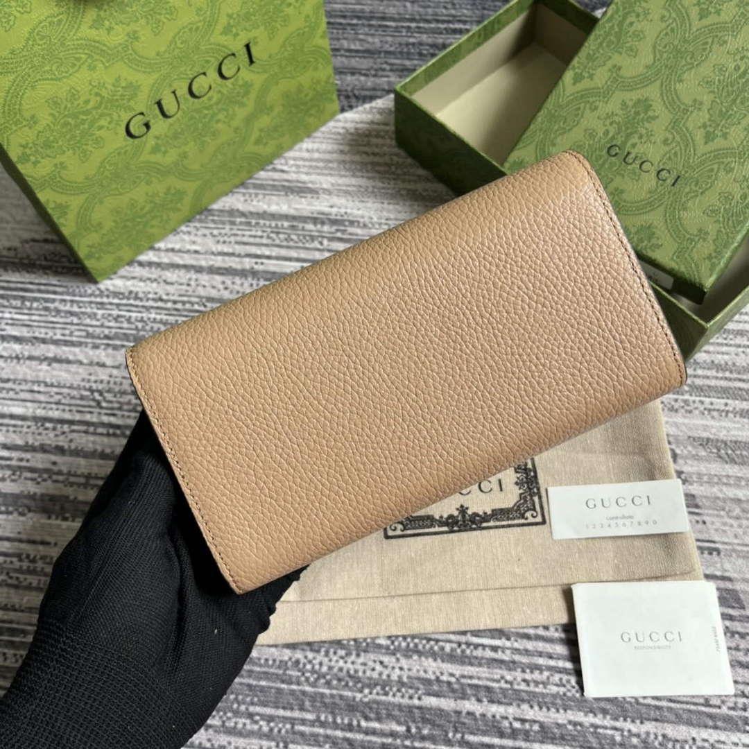 Gucci 750461 Wallet With Interlocking G Python Bow Rose beige