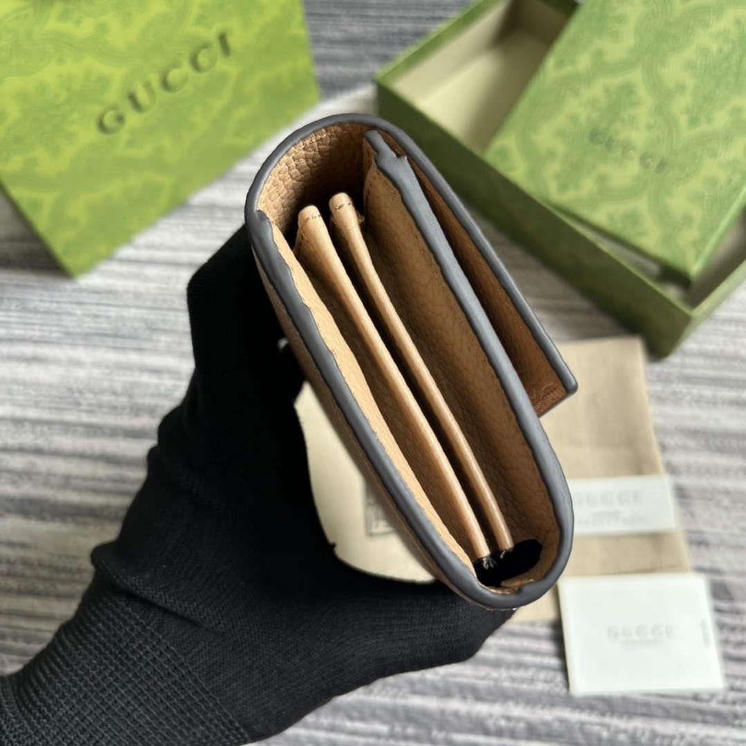 Gucci 750461 Wallet With Interlocking G Python Bow Rose beige
