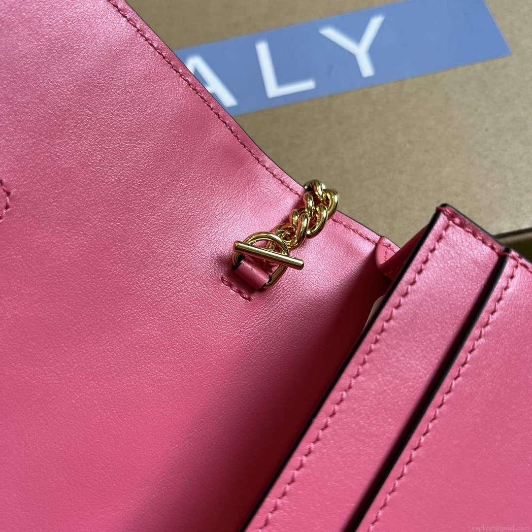 Gucci 723787 GG Matelassé Chain Wallet Rose pink
