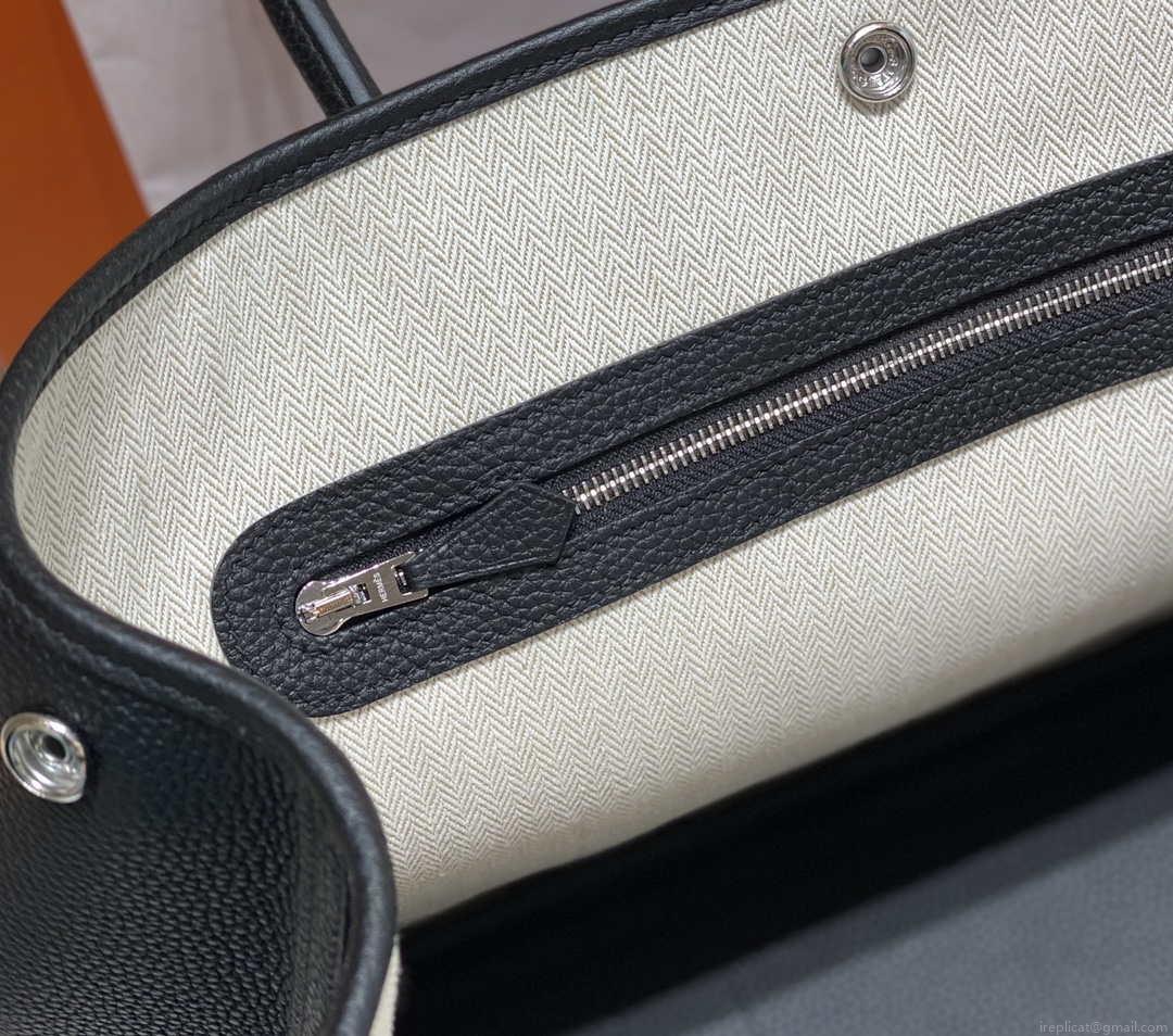 Hermes Black Togo Medium Garden Party 36cm Bag H239055