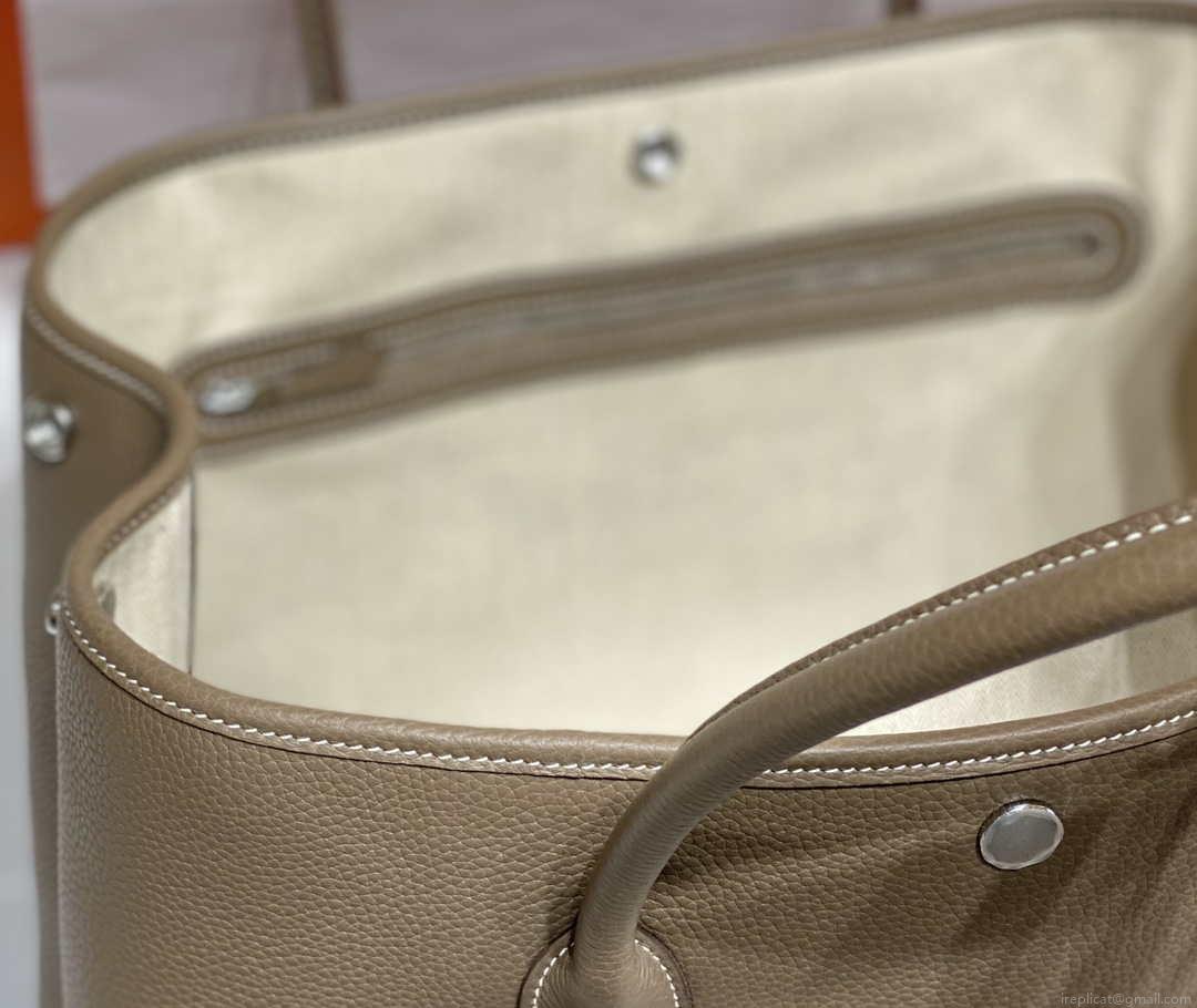 Hermes Gray Togo Medium Garden Party 36cm Bag H239057