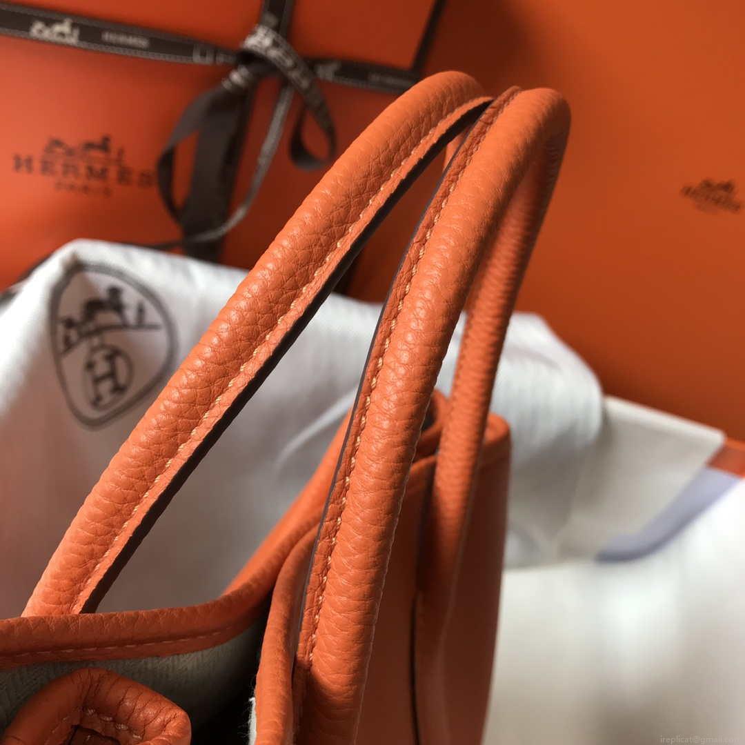Hermes Orange Togo Medium Garden Party 36cm Bag H239058