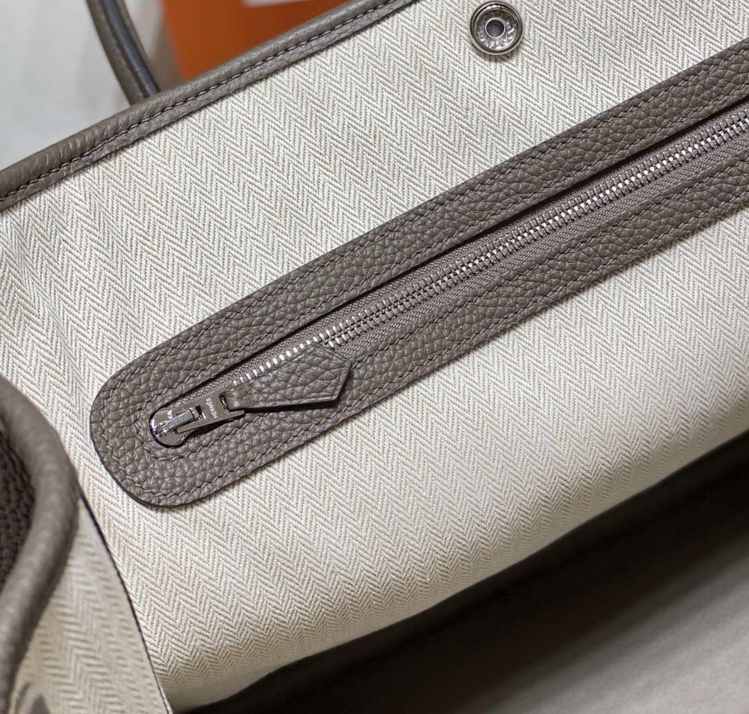 Hermes Dark Gray Togo Medium Garden Party 36cm Bag H239059