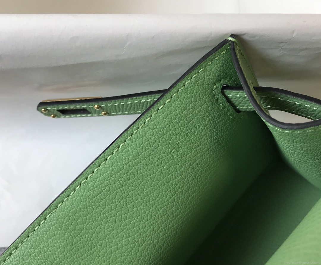 Hermes Mini Kelly Pouchette Epsom Leather H230229 Green