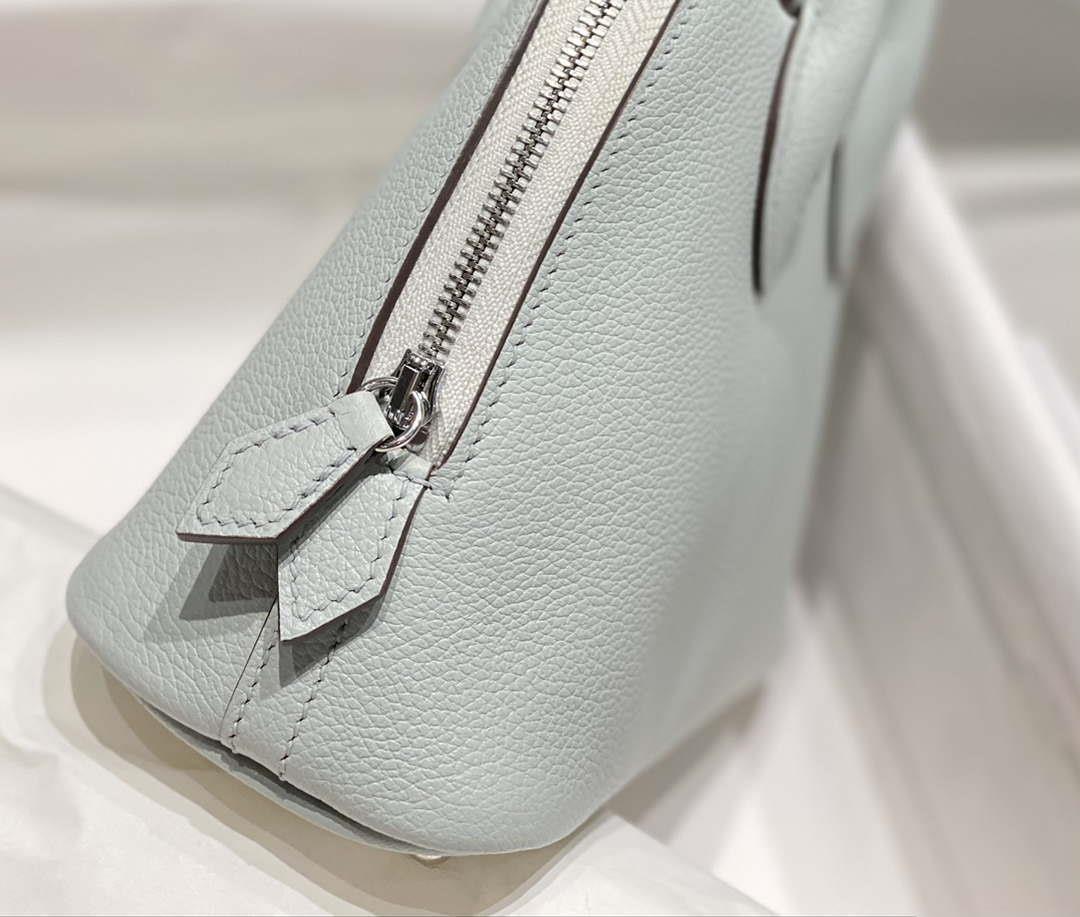 Hermes 316419 Bolide 1923 Mini Leather Bag Holy Grail Blue H900968