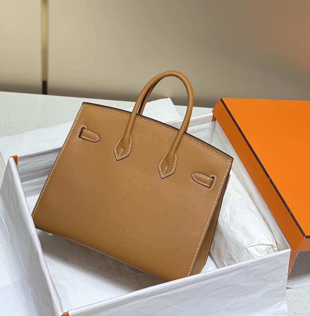 Hermes Birkin Designer Tote Bag Epsom Leather 28371 Golden brown